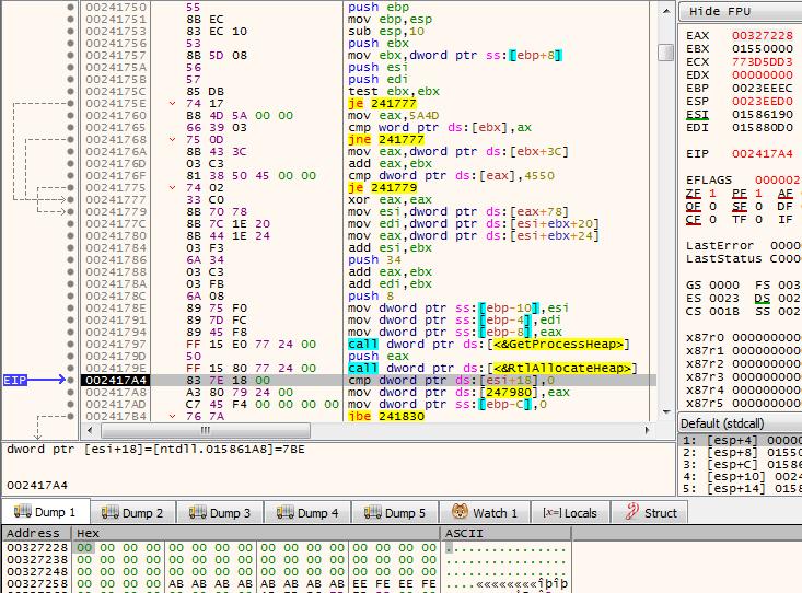 LockPoS malware injection LockPoS allocates a buffer