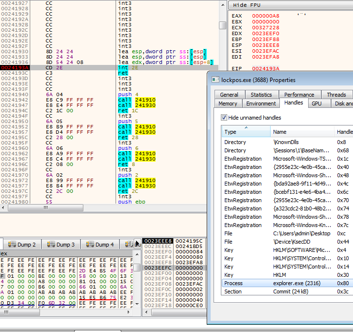 LockPoS malware injection technique call to NtMapViewOfSection